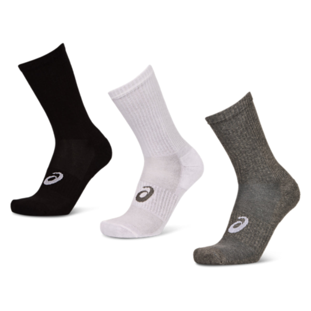 ASICS SOCK CREW TENNIS CUSHIONED BLACK/WHITE/GREY (SS25)