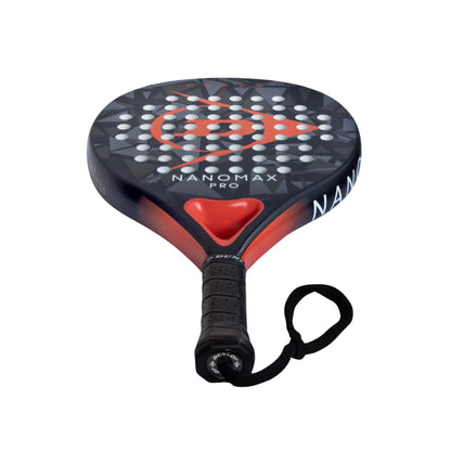 Padel racket with 'Nanomax Pro' branding on a white background