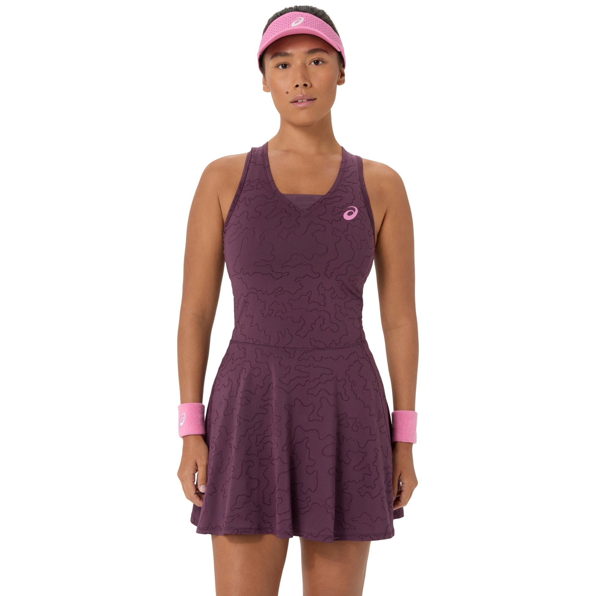 ASICS DRESS MATCH JACQUARD WN DARK AUBERGINE (AW26) – Baseline Racquets