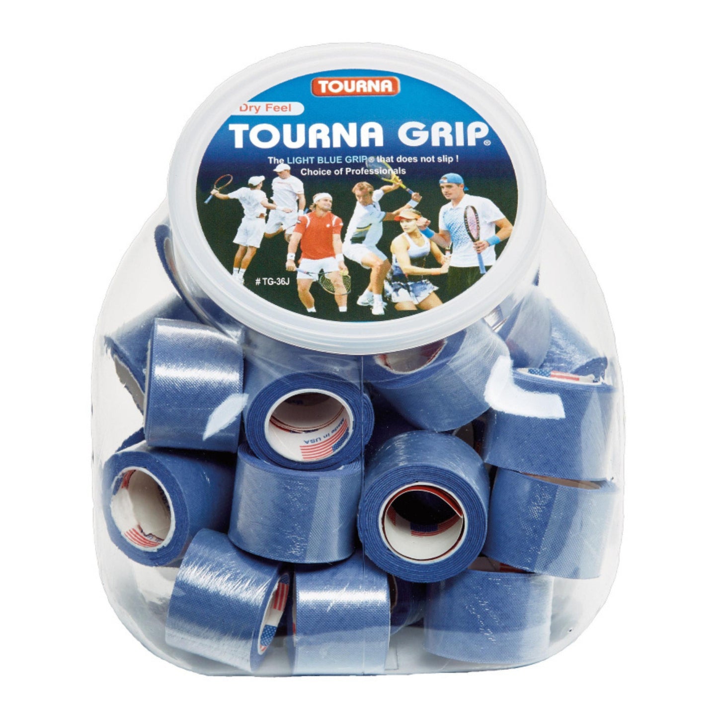 Pack of Tourna Grip tennis tape with visible branding on a white background