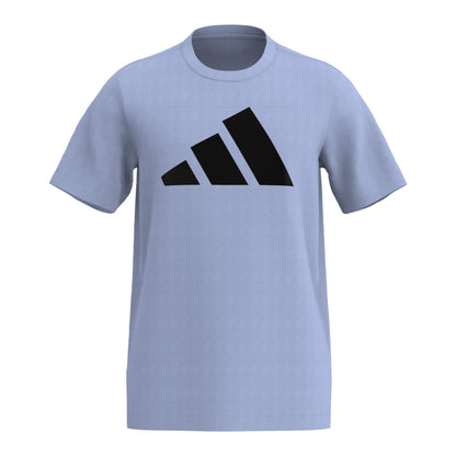 Llight blue shirt with adidas logo