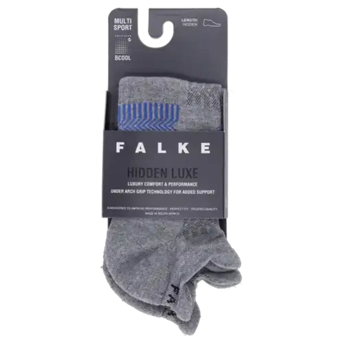 FALKE SOCK HIDDEN LUXE MID GRY