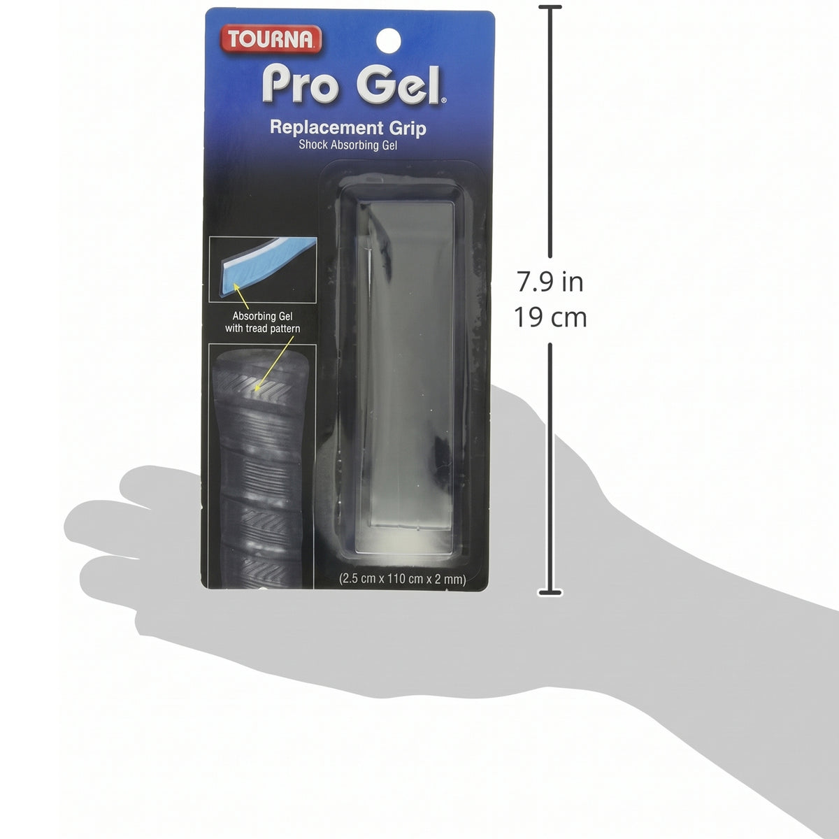 TOURNA GRIP REPLACEMENT PRO GEL 2MM BLK (TBD)
