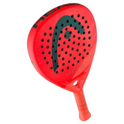 Red Head padel racket with a green logo on a white background