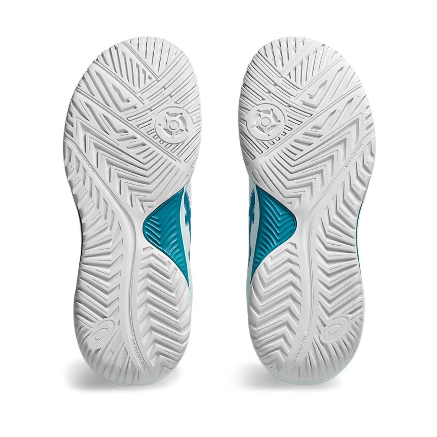 ASICS SHOE G-DEDICATE 8 KID RESTFUL WHITE/TEAL BLUE (AW24)