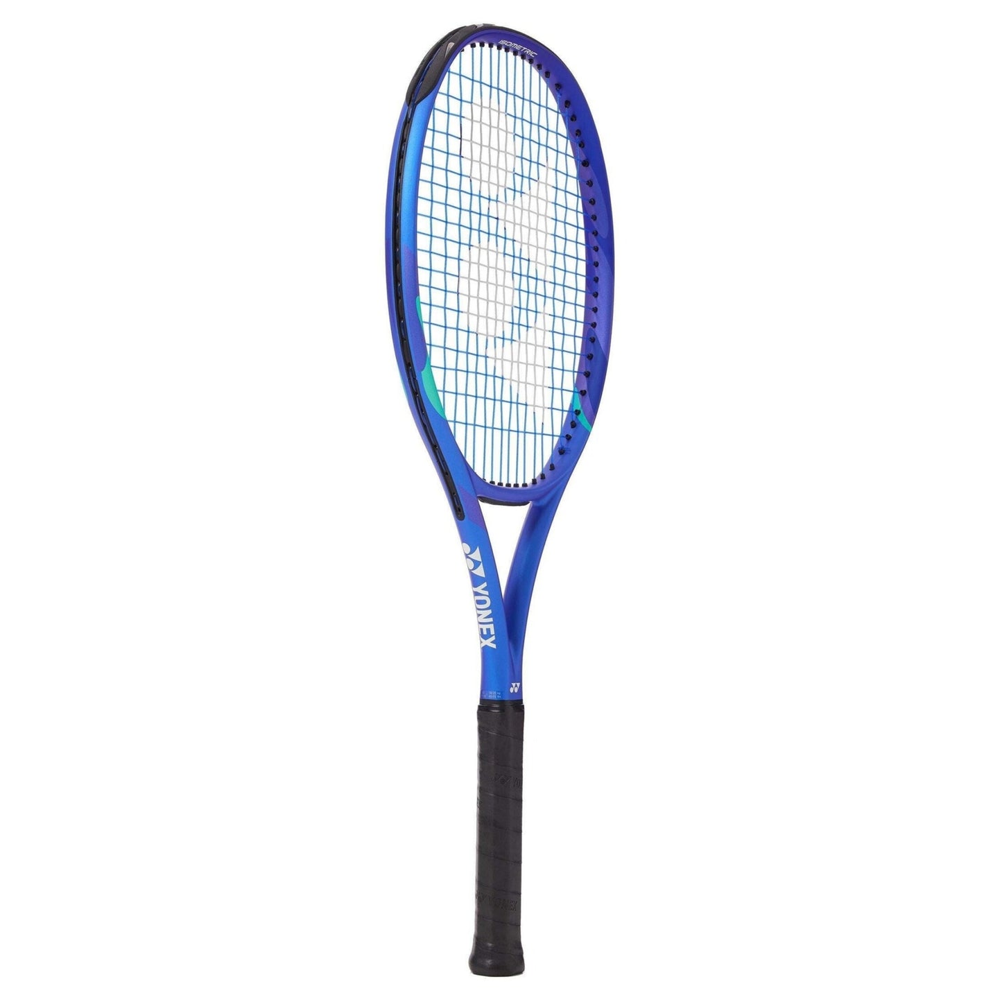 Blue Yonex Ezone Racket on a whte background