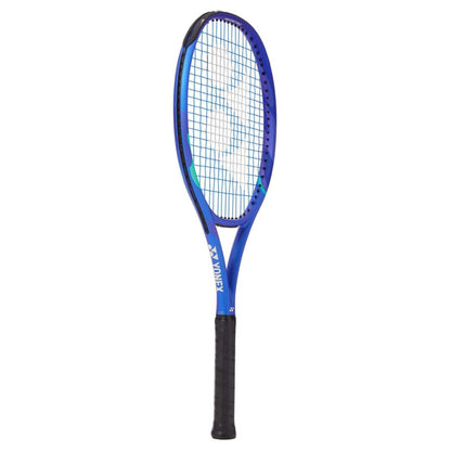 Blue Yonex Ezone Racket on a whte background