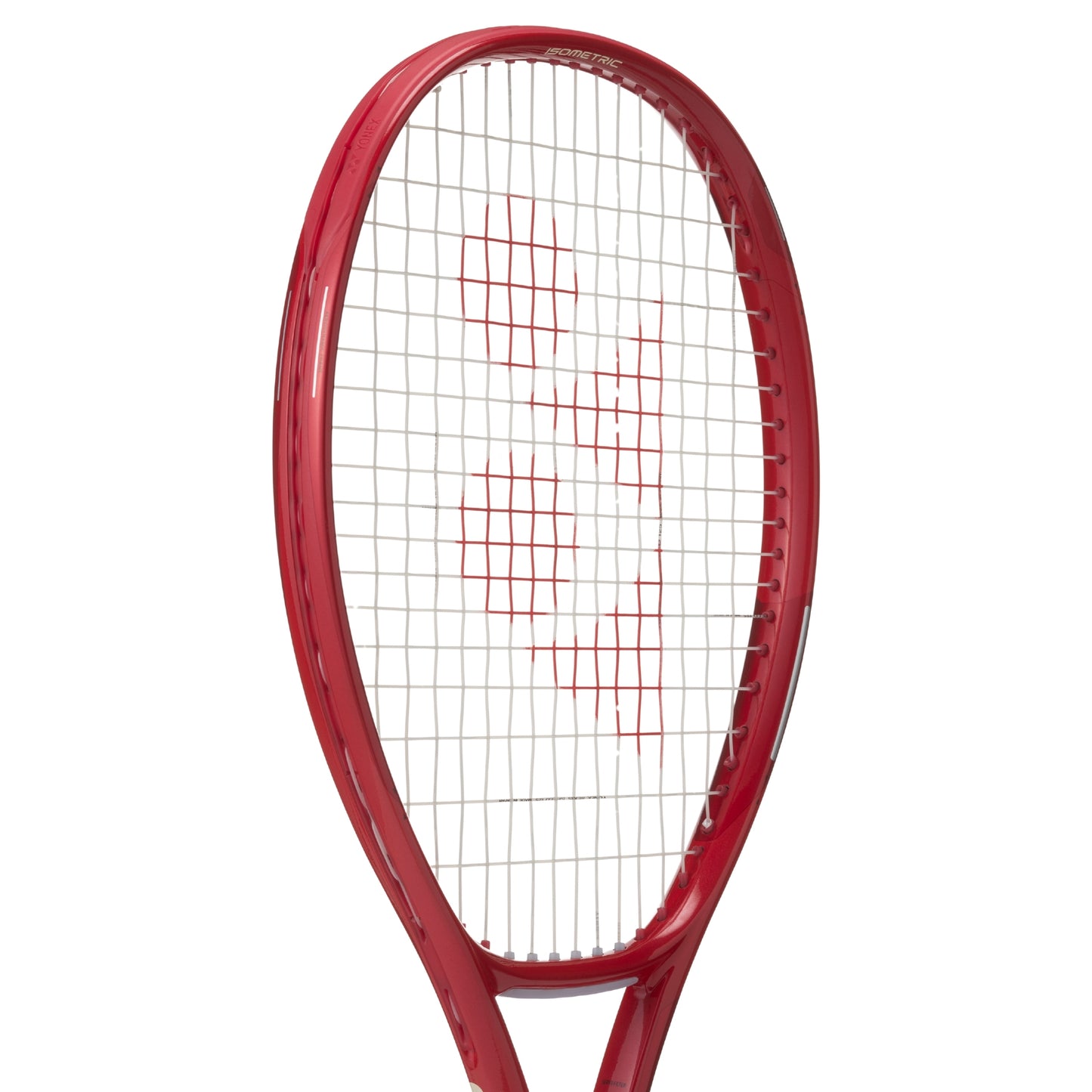 Red Yonex vcore Ace red racket on a white background