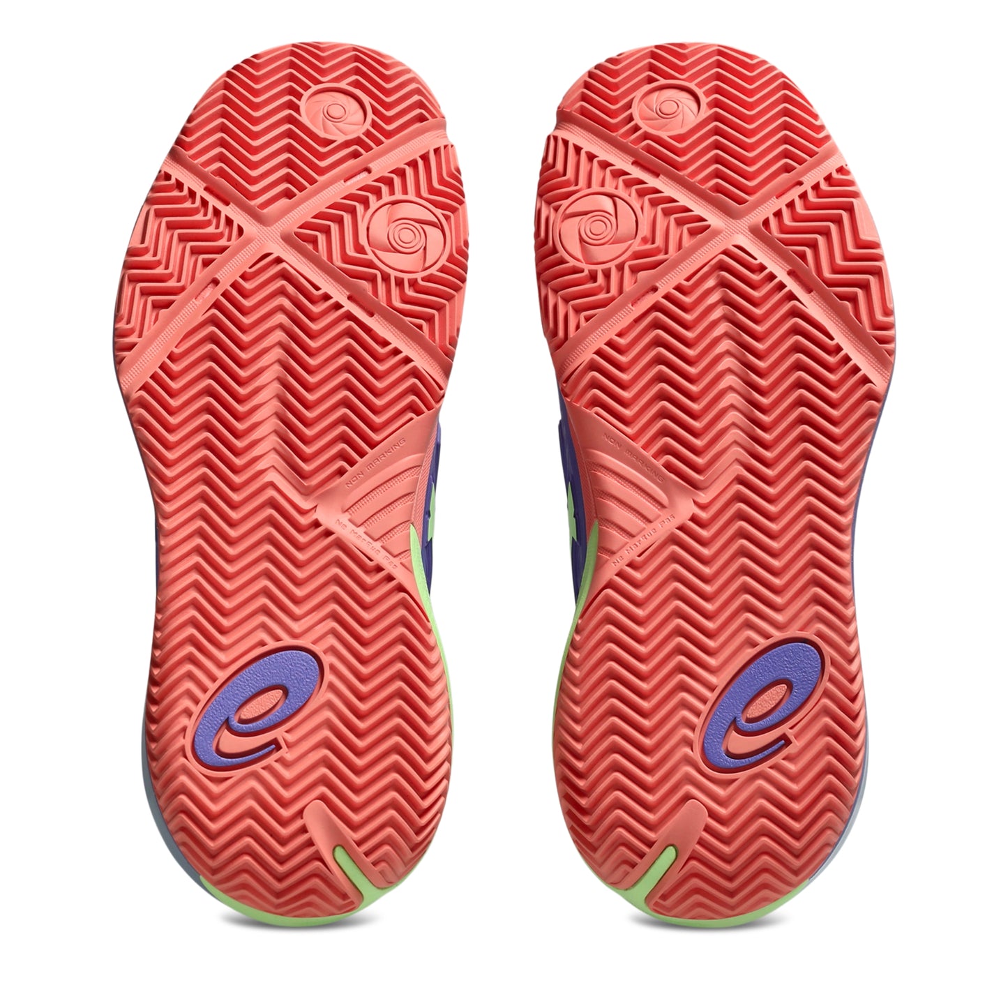 Light Red athletic shoe sole with a brand logo on a white background