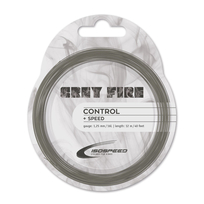 ISOSPEED STRING GREY FIRE 16 1.30MM SET – Baseline Racquets