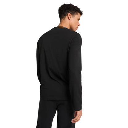 PUMA TEE LONG SLEEVE ESSENTIAL MN BLACK (AW25)