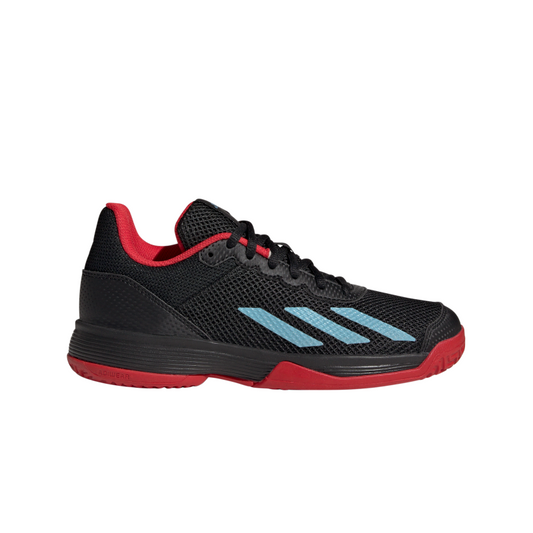 ADIDAS SHOE COURTFLASH KID CORE BLACK/RED/BLUE (AW23)
