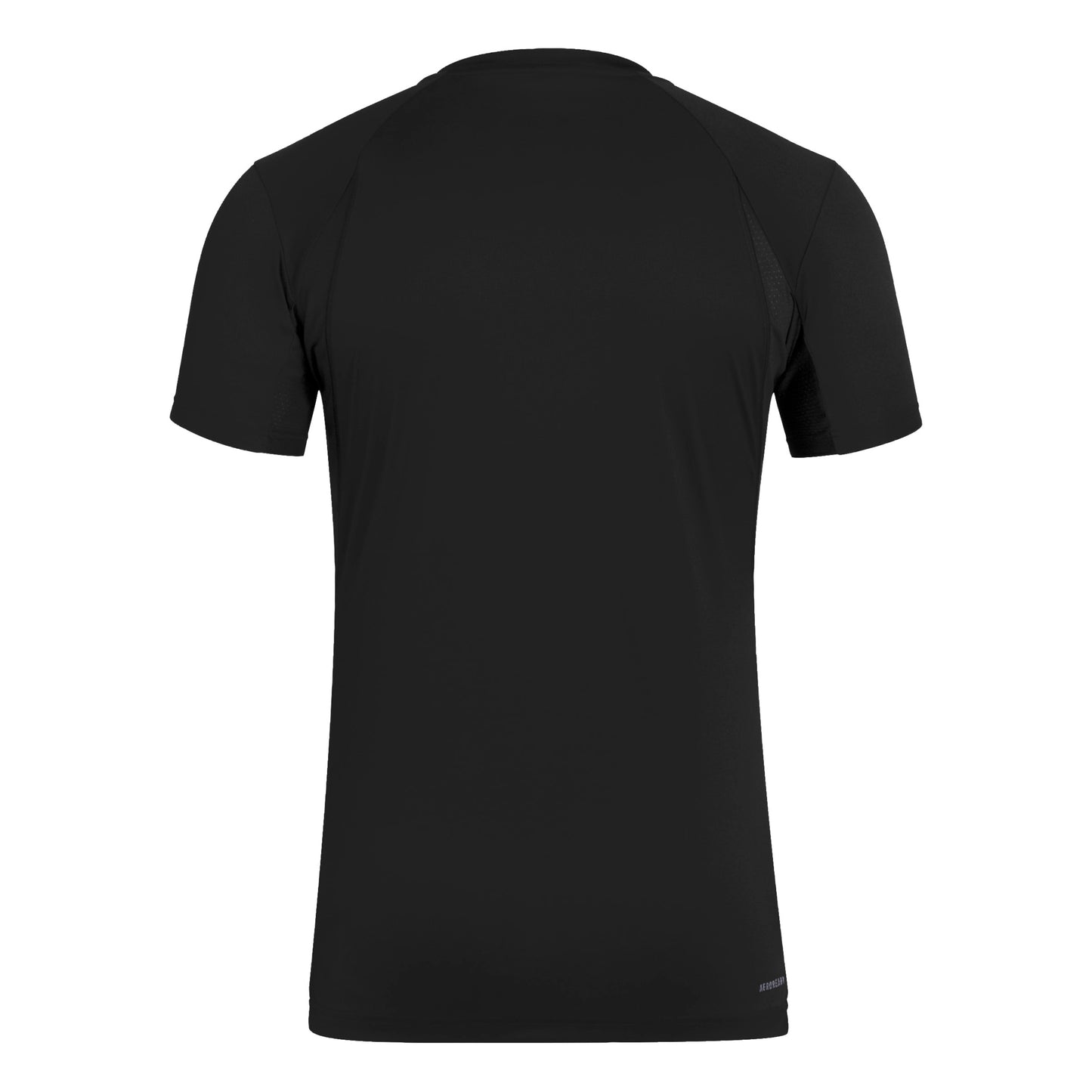 Black t-shirt on a white background