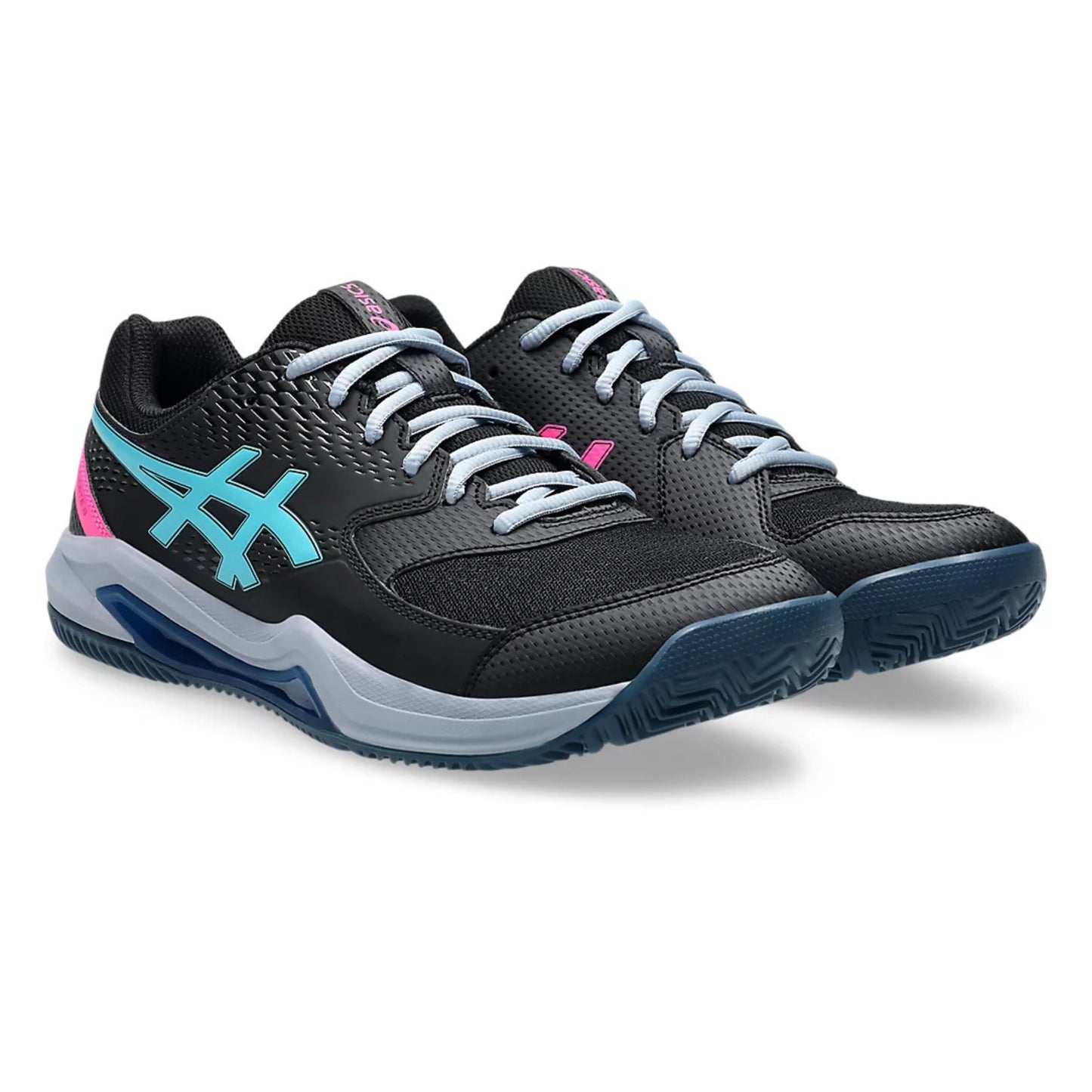 ASICS SHOE G-DEDICATE 8 PADEL MN BLACK/ENERGY AQUA (SS25)