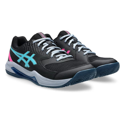 ASICS SHOE G-DEDICATE 8 PADEL MN BLACK/ENERGY AQUA (SS25)