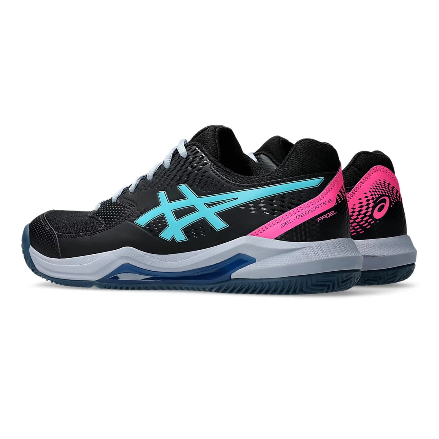 ASICS SHOE G-DEDICATE 8 PADEL MN BLACK/ENERGY AQUA (SS25)