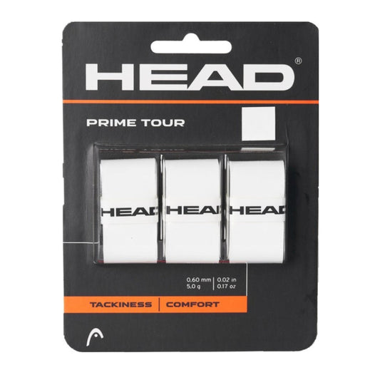 Pack of Head Prime Tour tennis racket overgrips on a white background