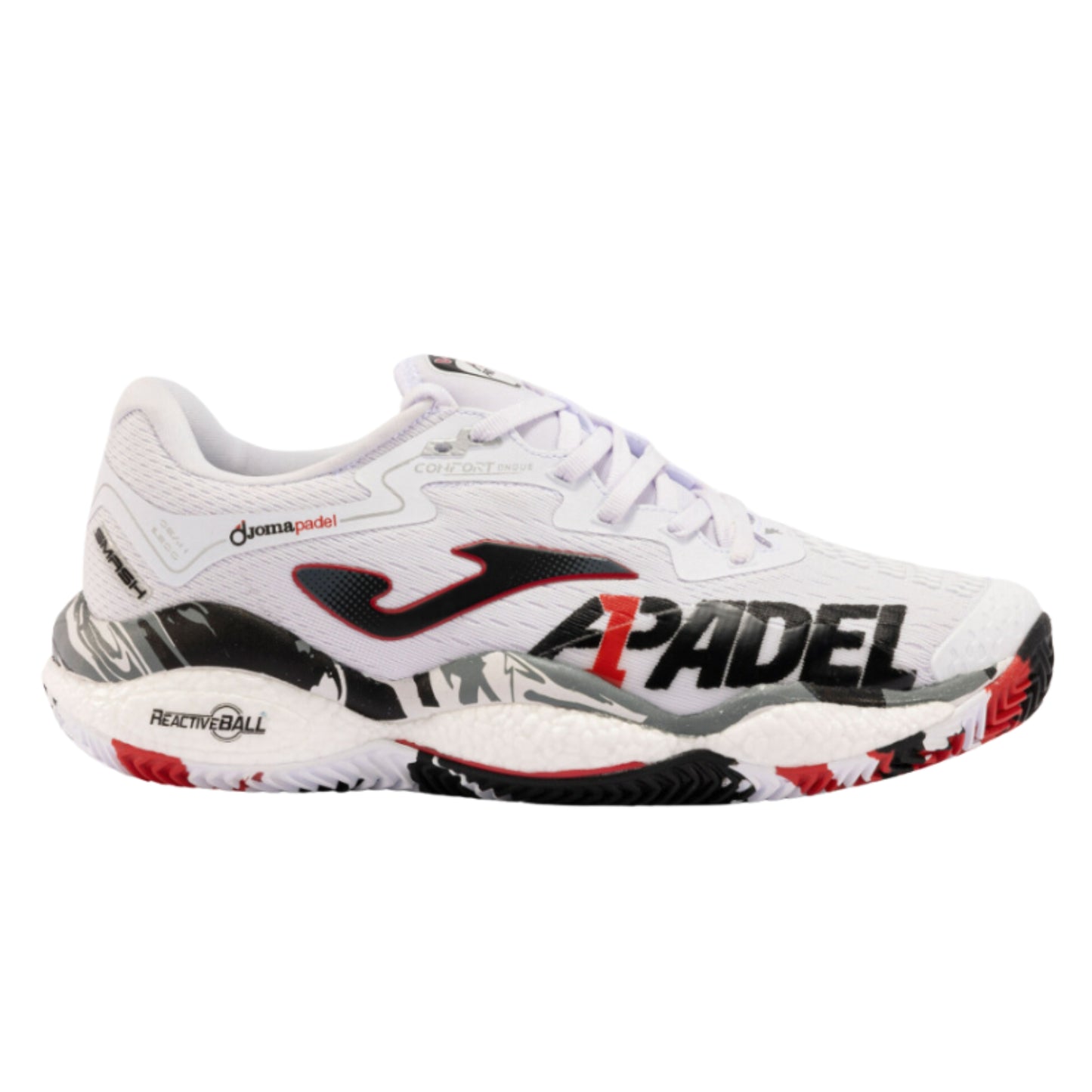 JOMA SHOE PADEL SMASH A1 MN WHITE/BLACK/RED (AW24)