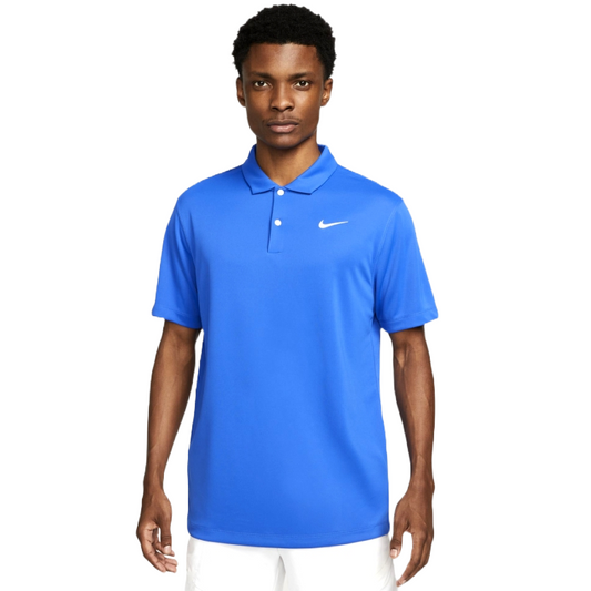 NIKE SHIRT POLO DRI FIT SOLID LOGO MN R/BLU (HO22)
