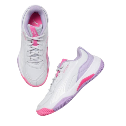 PUMA SHOE NOVA COURT WN SILVER MIST/VIVID VIOLET (SS24)