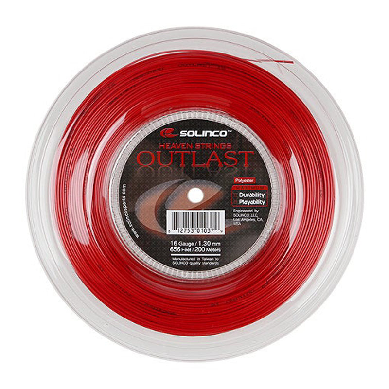 SOLINCO STRING OUTLAST RED 16G 1.30MM REEL – Baseline Racquets