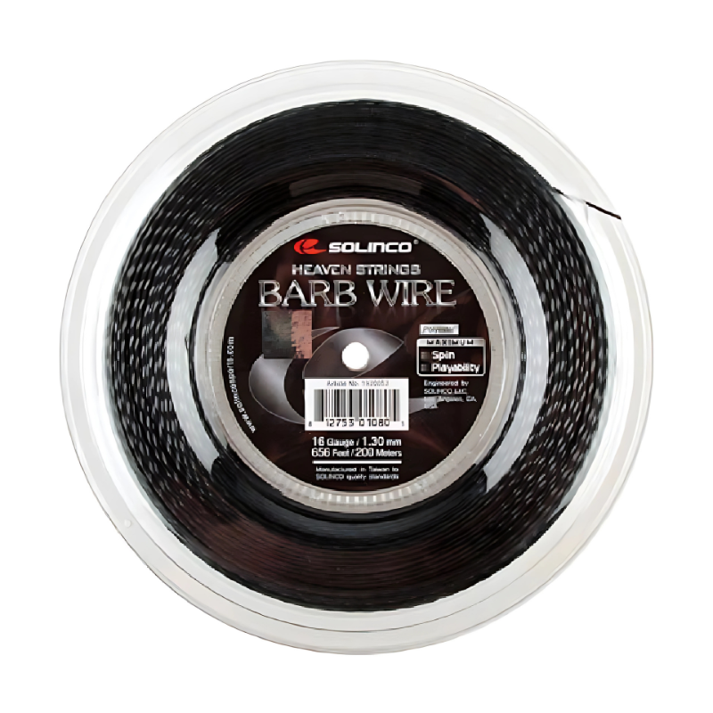 SOLINCO STRING BARB WIRE BLK 16L 1.30MM REEL – Baseline Racquets