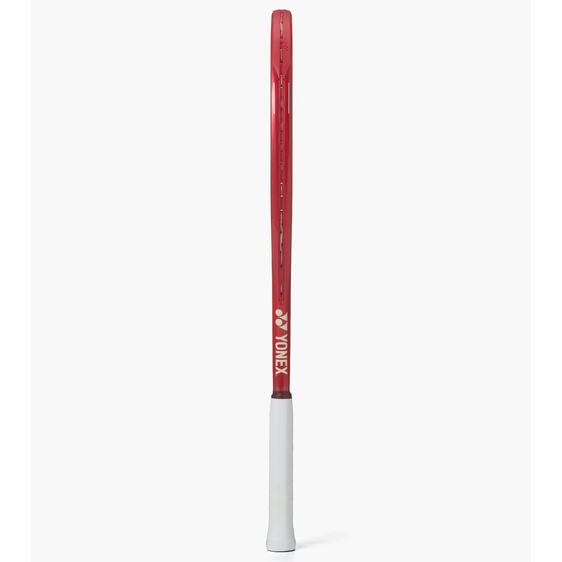 Red Yonex vcore Ace red racket on a white background