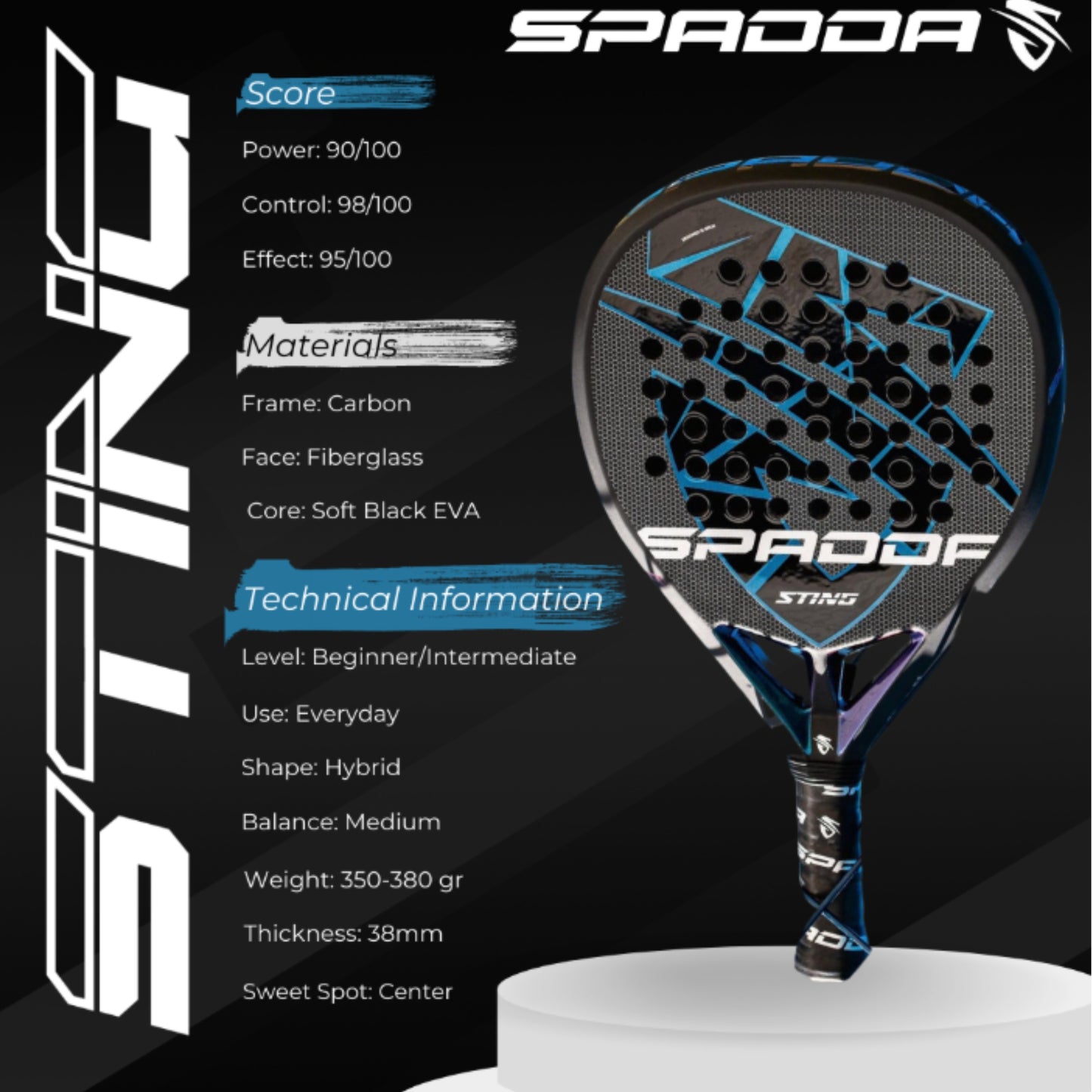 SPADDA PADEL STING 360G