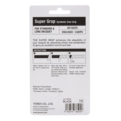 YONEX GRIP OVERGRIP DRY GRAP BLK (3)