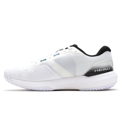 White Head tennis shoe with black and teal accents on a white background