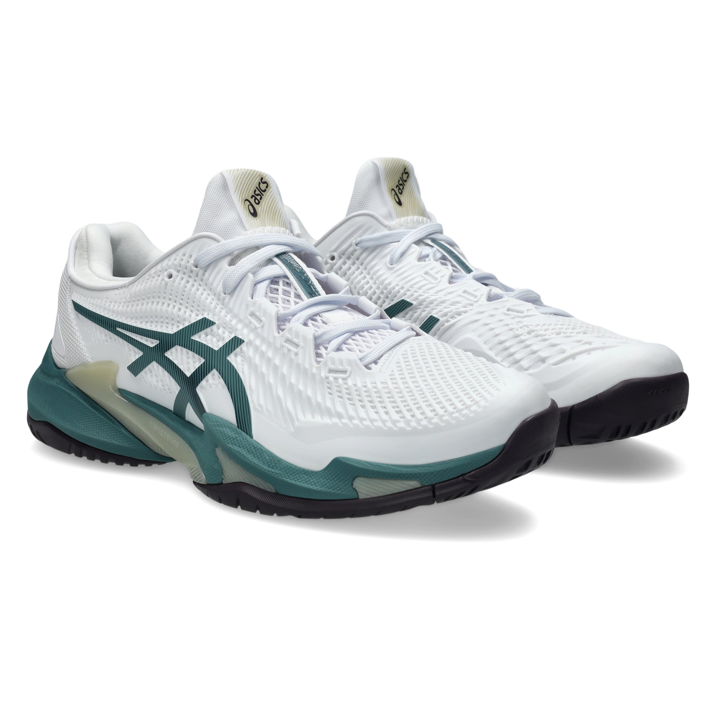 ASICS SHOE COURT FF 3 MN WHITE/FOGGY TEAL (AW26) – Baseline Racquets