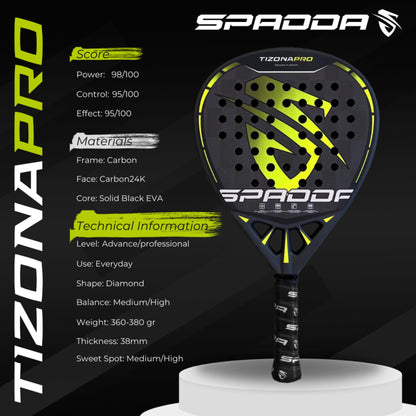 SPADDA PADEL TIZONA PRO 24K 360G