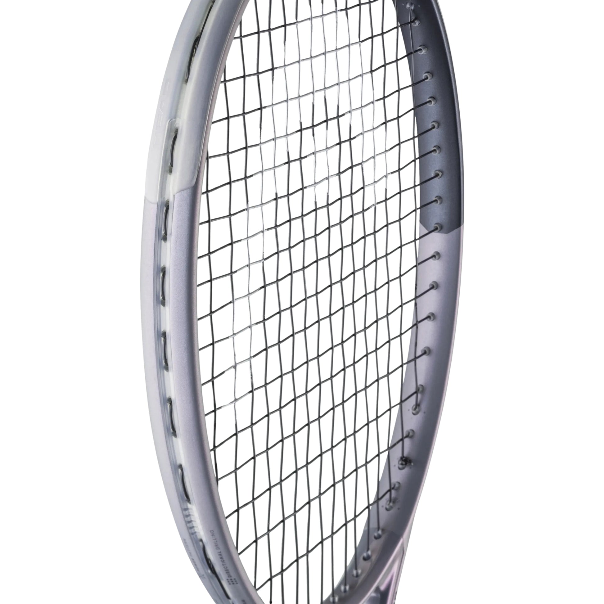 Close - up of a silver Head tennis racket