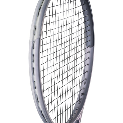 Close - up of a silver Head tennis racket