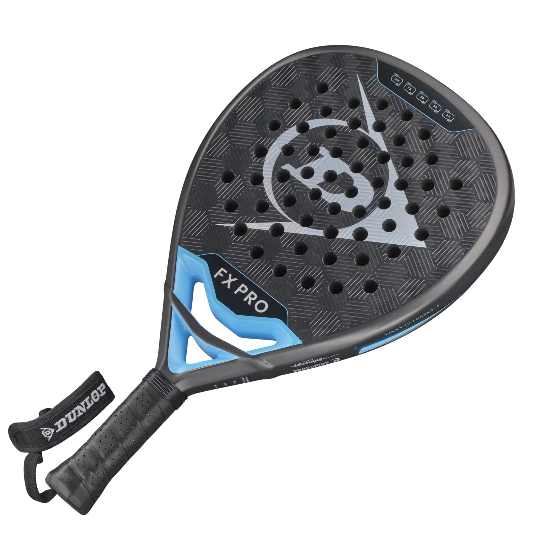 Dunlop Padel racket with FX Pro branding on a white background