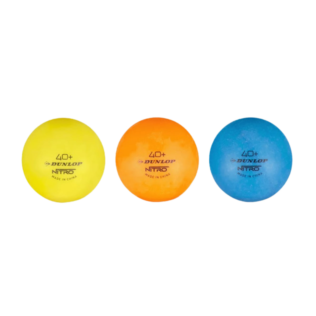DUNLOP BALL TABLE TENNIS NITRO GLOW 40+ ASSORTED (6)