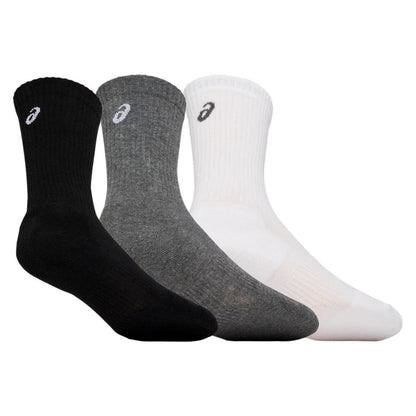 ASICS SOCK CREW TENNIS CUSHIONED BLACK/WHITE/GREY (SS25)