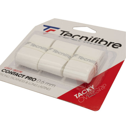 TECNIFIBRE GRIP OVERGRIP PRO CONTACT 0.6MM WHT (3)
