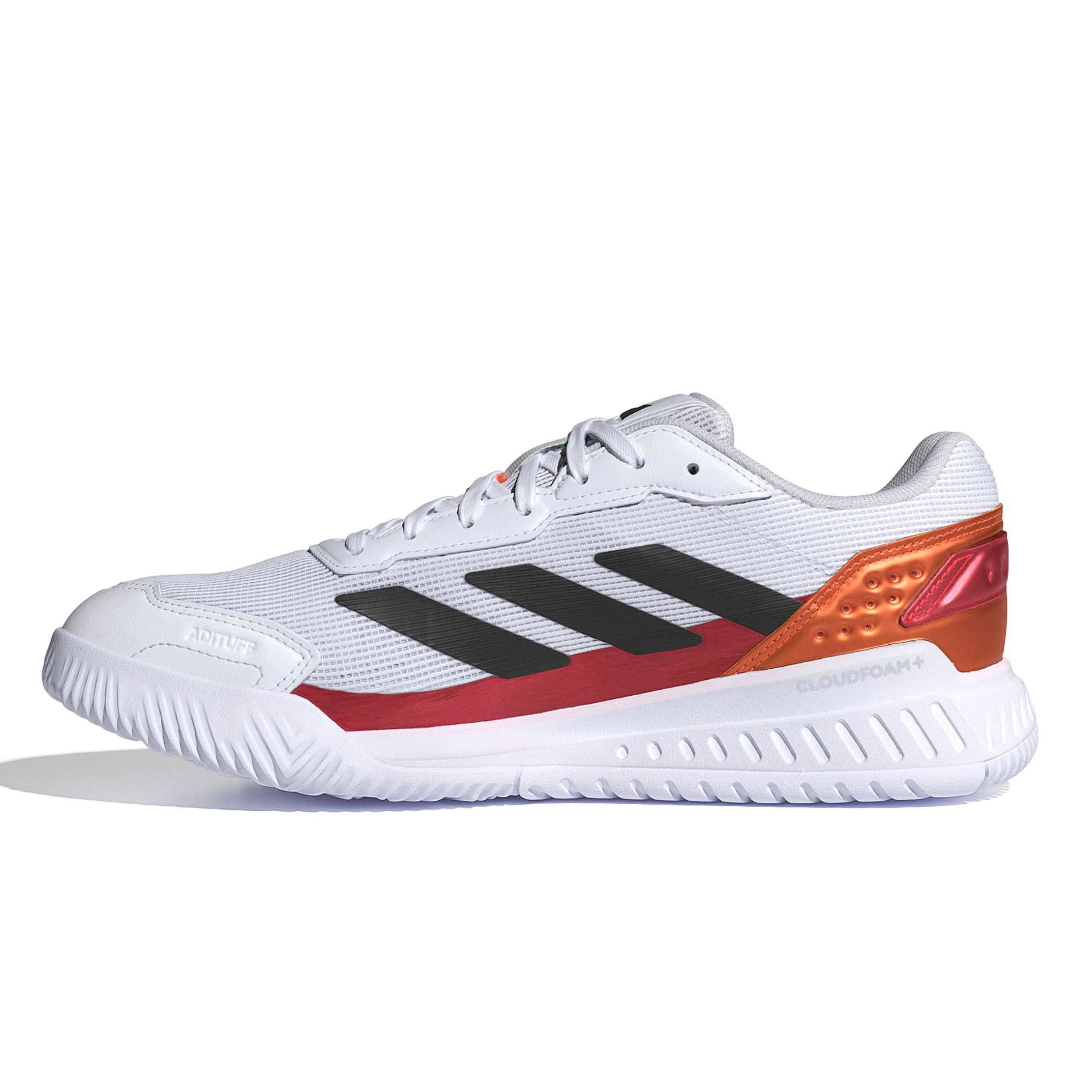 WorldChampionshipDecks2004⭐︎ManuelBevand ADIDAS SHOE PADEL COURTQUICK MN WHITE/BLACK/LUCID ORANGE (SS26