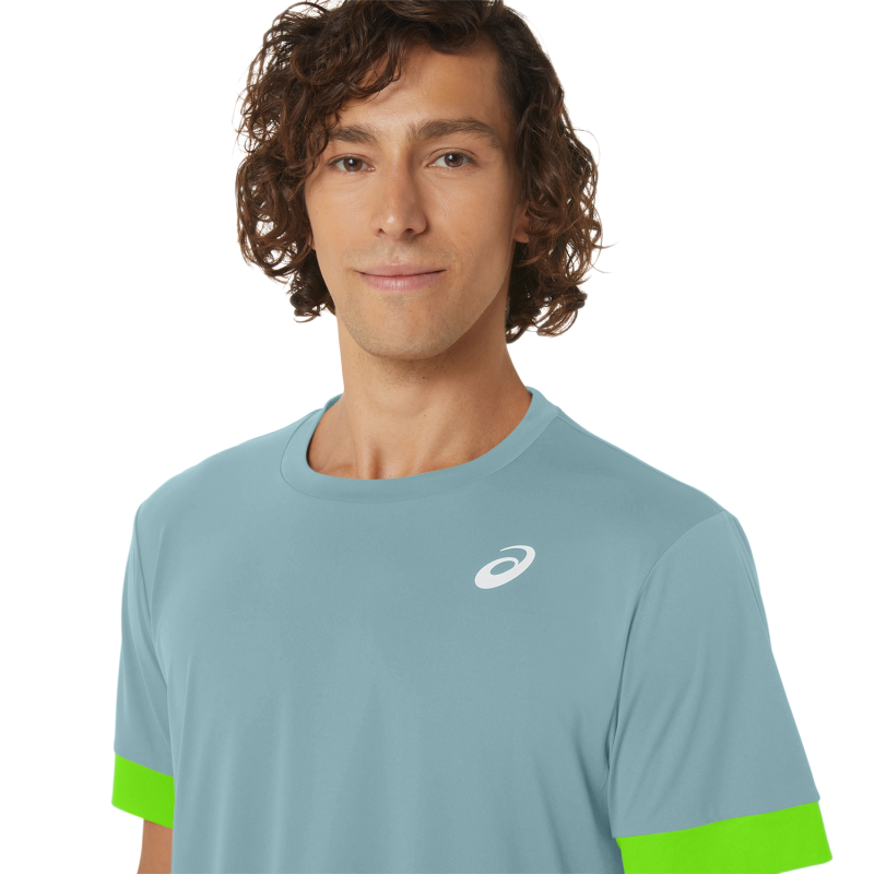 ASICS SHIRT TEE COURT SS MN TEAL TINT/ELECTRIC LIME (SS24)