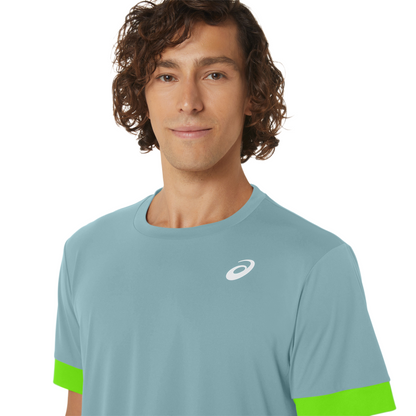 ASICS SHIRT TEE COURT SS MN TEAL TINT/ELECTRIC LIME (SS24)
