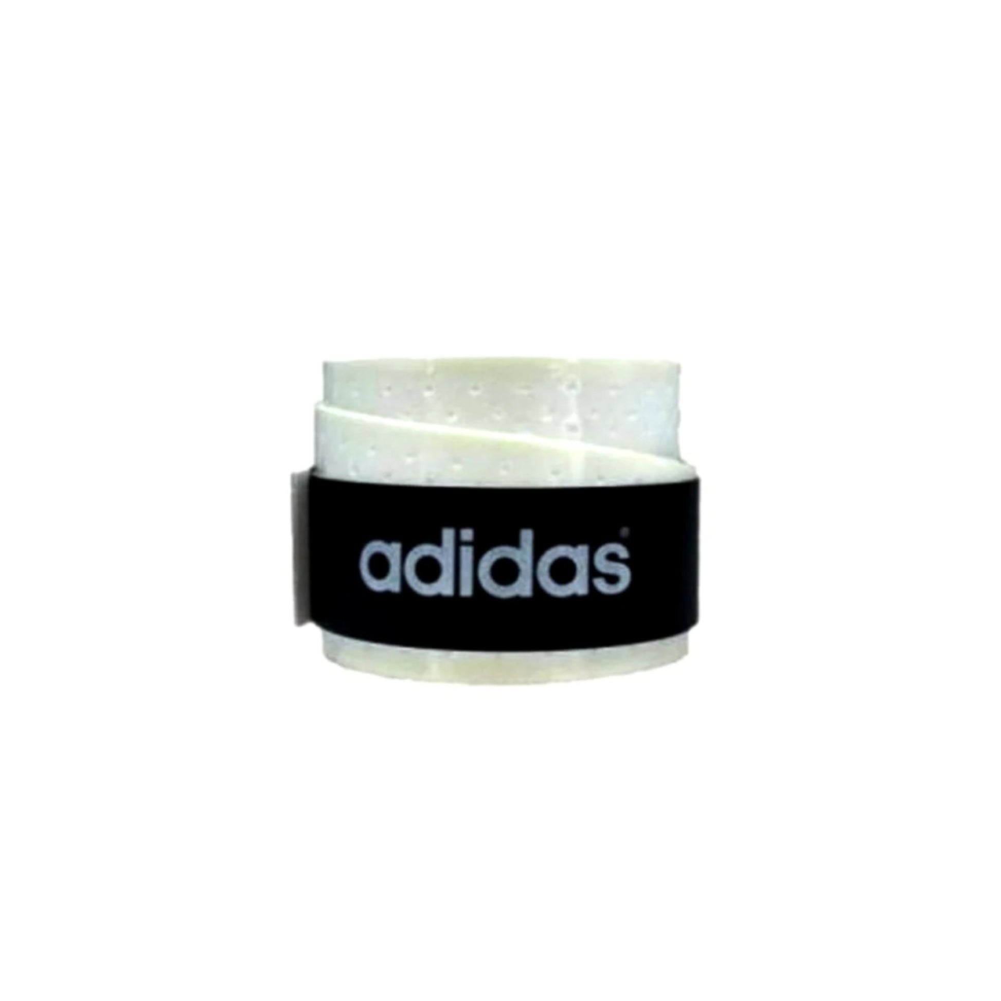 adidas overgrip white with logo on a white background