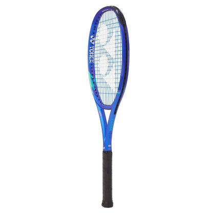 Blue Yonex Ezone Racket on a whte background