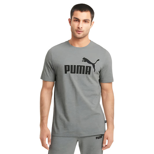 PUMA SHIRT TEE ESS LOGO GRAY HEATHER (AW24)