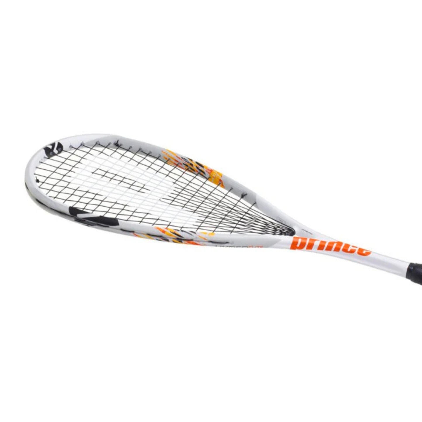Squash racket with 'Prince' branding on a white background