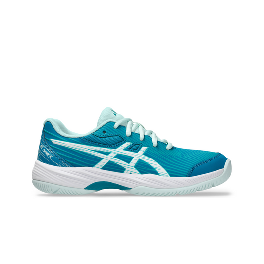 ASICS SHOE G-GAME 9 KID TEAL BLUE/WHITE (AW24)