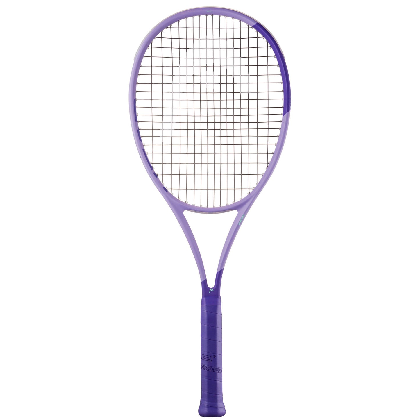 Purple Head tennis racket on a white background