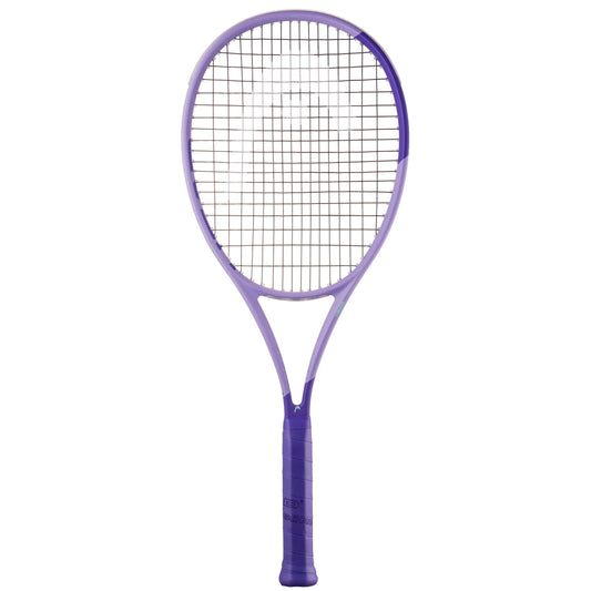 Purple Head tennis racket on a white background