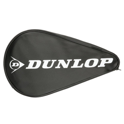 Black bag with white Dunlop logo on a padel racket cover