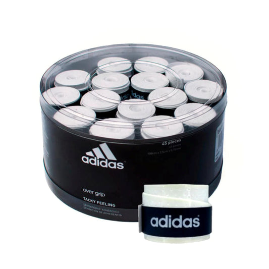 Adidas overgrips in a black container on a white background
